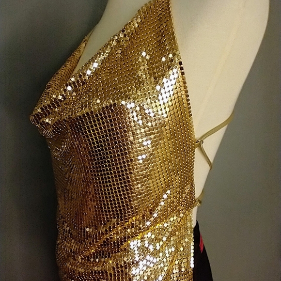 GOLD MESH HALTER - Picture 2 of 13